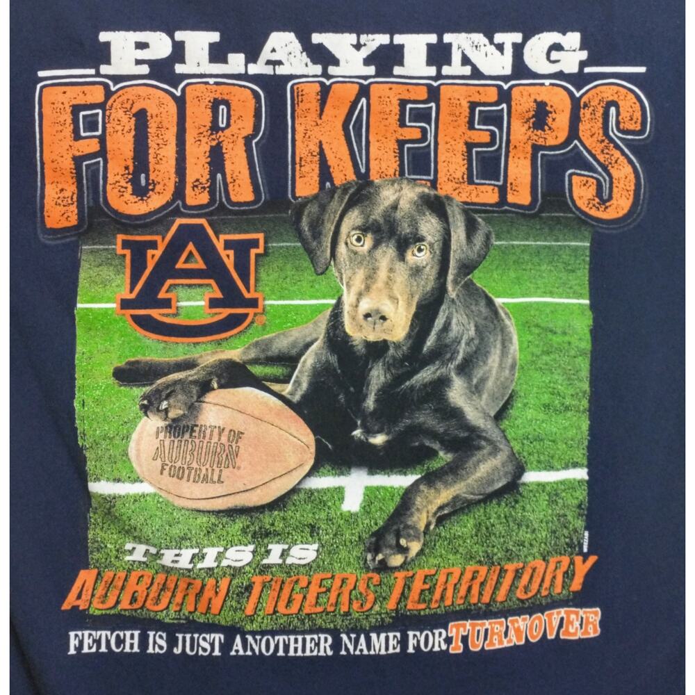 Auburn Tigers Graphic T-Shirt. Men's Medium. Blue